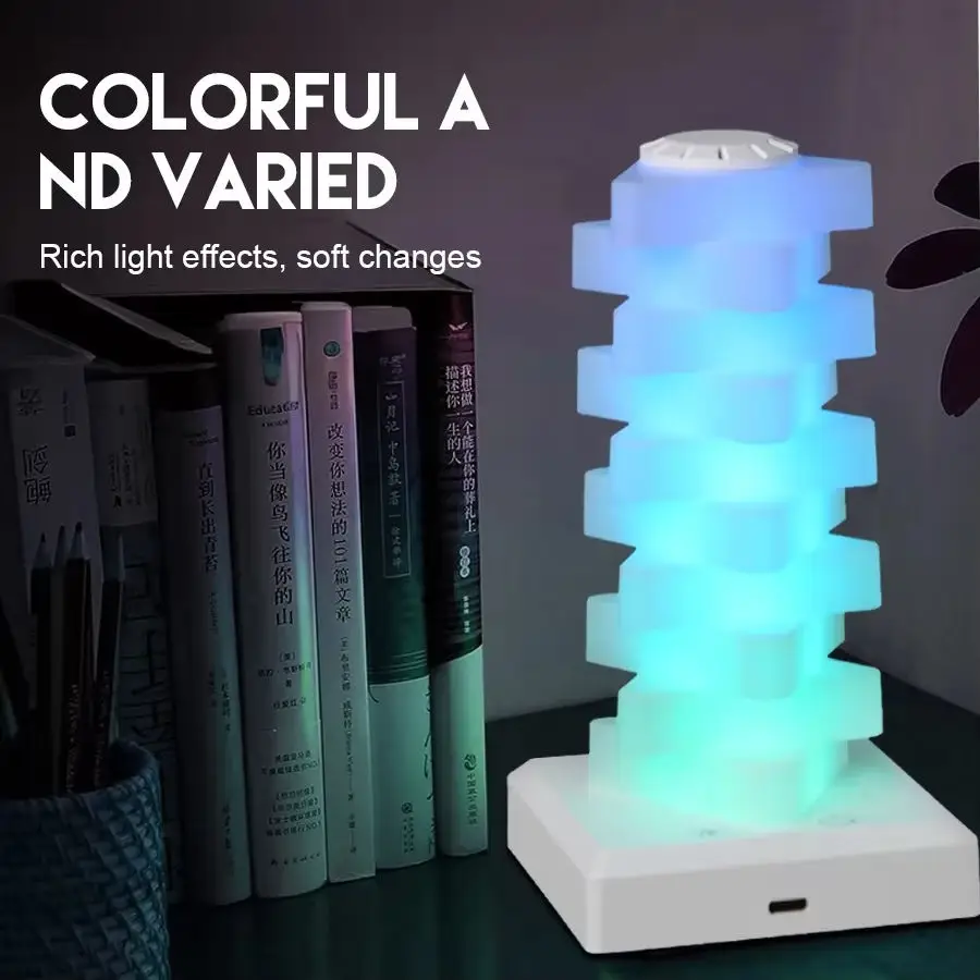 Modern Rechargeable LED Table Lamp – Touch Control Ambient Night Light with Warm & RGB Lighting for Bedroom, Desk & Home Decor