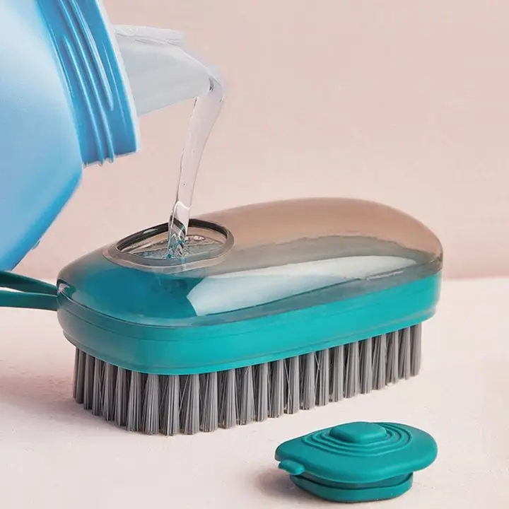Automatic Liquid Soap Dispensing Cleaning Brush – Liquid Soap Scrubber for Kitchen, Bathroom & Shoes – Handheld Cleaning Brush with Soap Dispenser