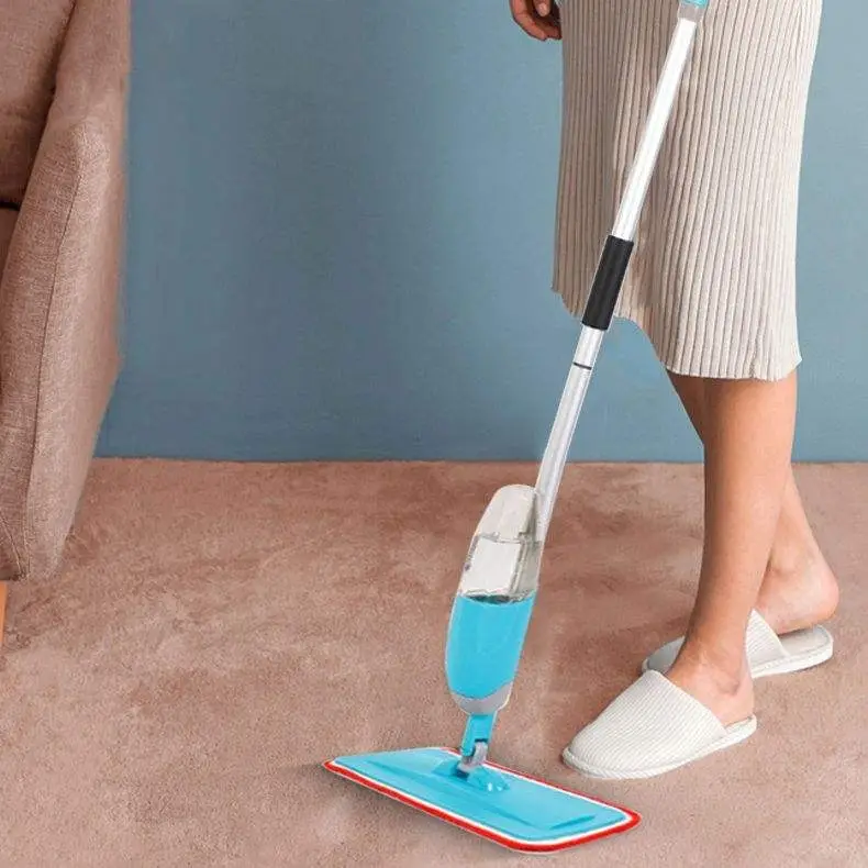 Healthy Spray Mop with Refillable Water Bottle | Flat Floor Cleaning Mop | Microfiber Spray Mop for Tiles, Marble, Wood & Laminate Floors