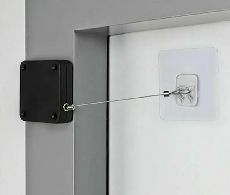 Automatic Door Closer Punch-Free Multifunctional Self Closing Device – Adjustable Silent Door Closing System for Home & Office