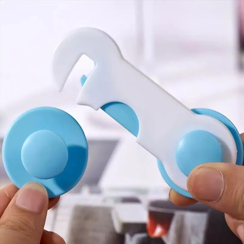 Child Safety Lock for Cabinet, Drawer & Fridge – Baby Proof Safety Lock with Strong Adhesive – Multi-Purpose Door Lock