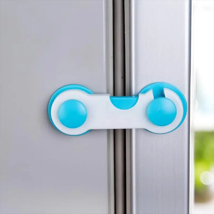 Child Safety Lock for Cabinet, Drawer & Fridge – Baby Proof Safety Lock with Strong Adhesive – Multi-Purpose Door Lock