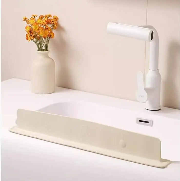 Kitchen Sink Splash Guard Self Adhesive Water Stopper Strip Silicone Sink Guard Bathroom Wash Basin Water Barrier Kitchen Accessories