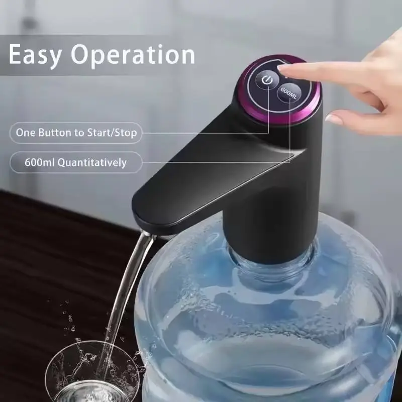 Automatic Electric Water Dispenser Pump – USB Rechargeable Bottle Water Pump for 19L Gallon | Portable Drinking Water Dispenser