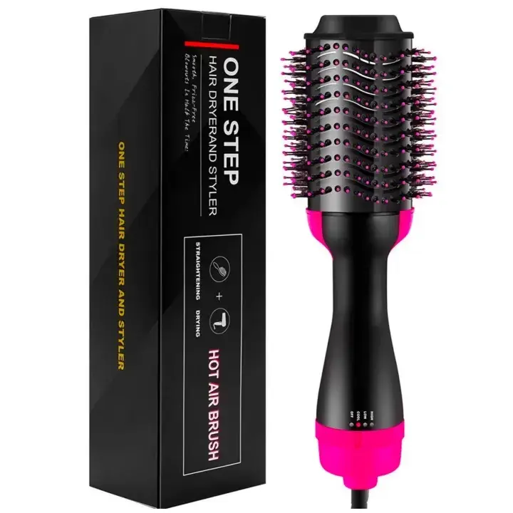One Step Hair Dryer & Styler Hot Air Brush | 2-in-1 Hair Dryer Brush | Hair Straightener & Volumizer | Hot Air Styling Brush for Women