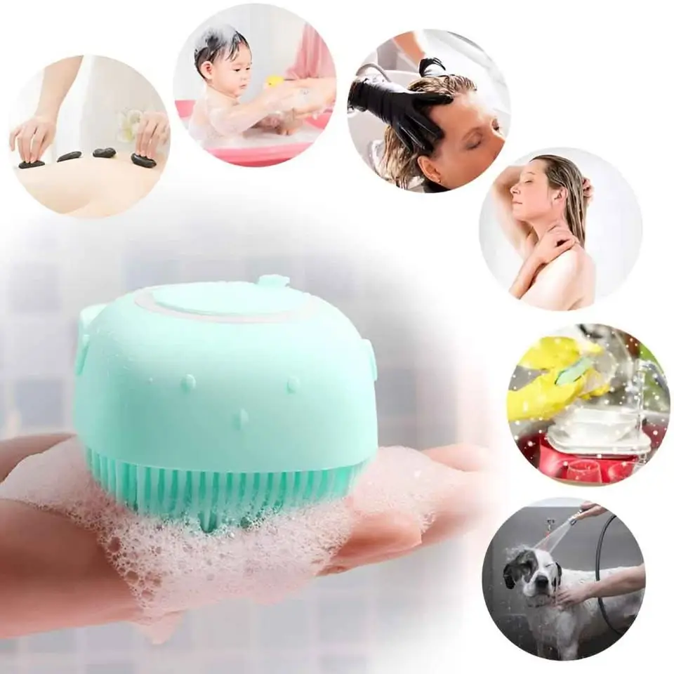 2 in 1 Silicone Bath & Body Cleaning Bundle – Back Scrubber Belt & Soft Body Scrub Brush for Deep Exfoliation