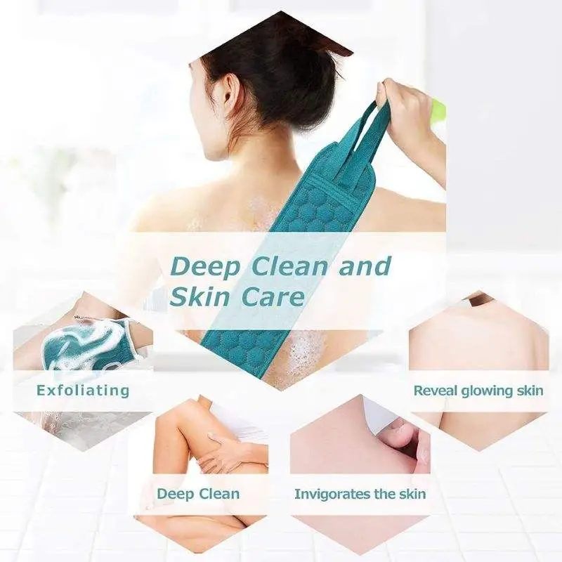 3 in 1 Bath Care Set – Bath Mitt, Exfoliating Back Scrubber & Shower Loofah Sponge | Soft Body Cleaning Kit
