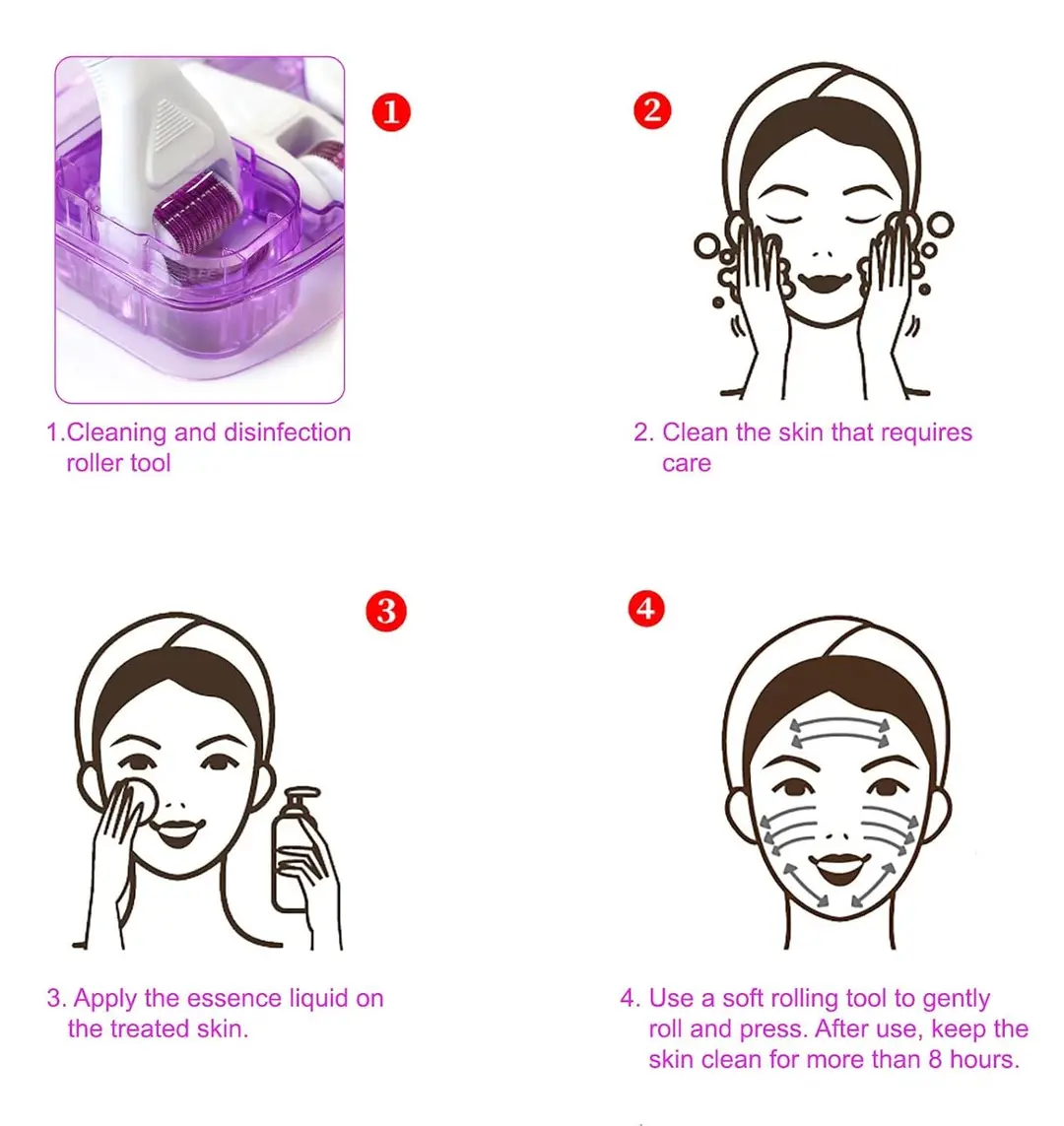 6-in-1 Derma Roller Skin Care Kit – Microneedling Facial & Beauty Roller Set