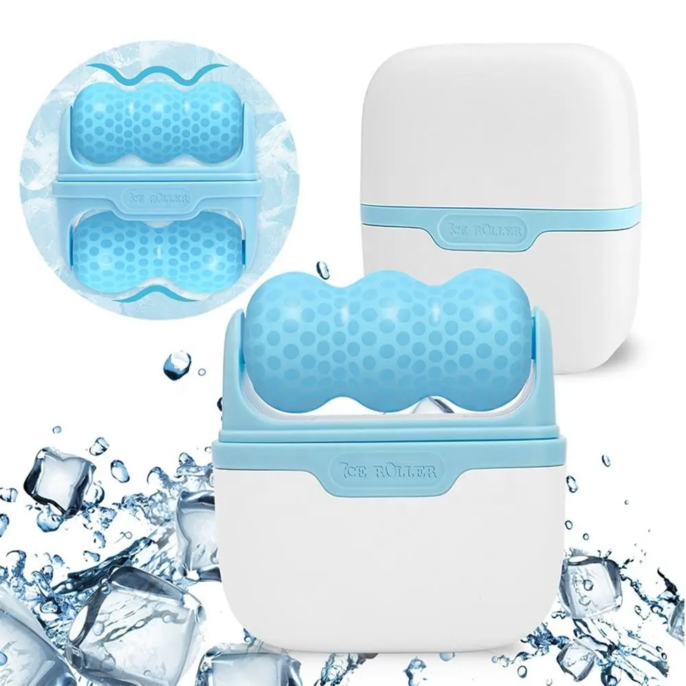 Ice Roller for Face & Body with Storage Case | Reusable Cooling Massage Roller for Facial Skincare, Puffiness & Refreshing Skin