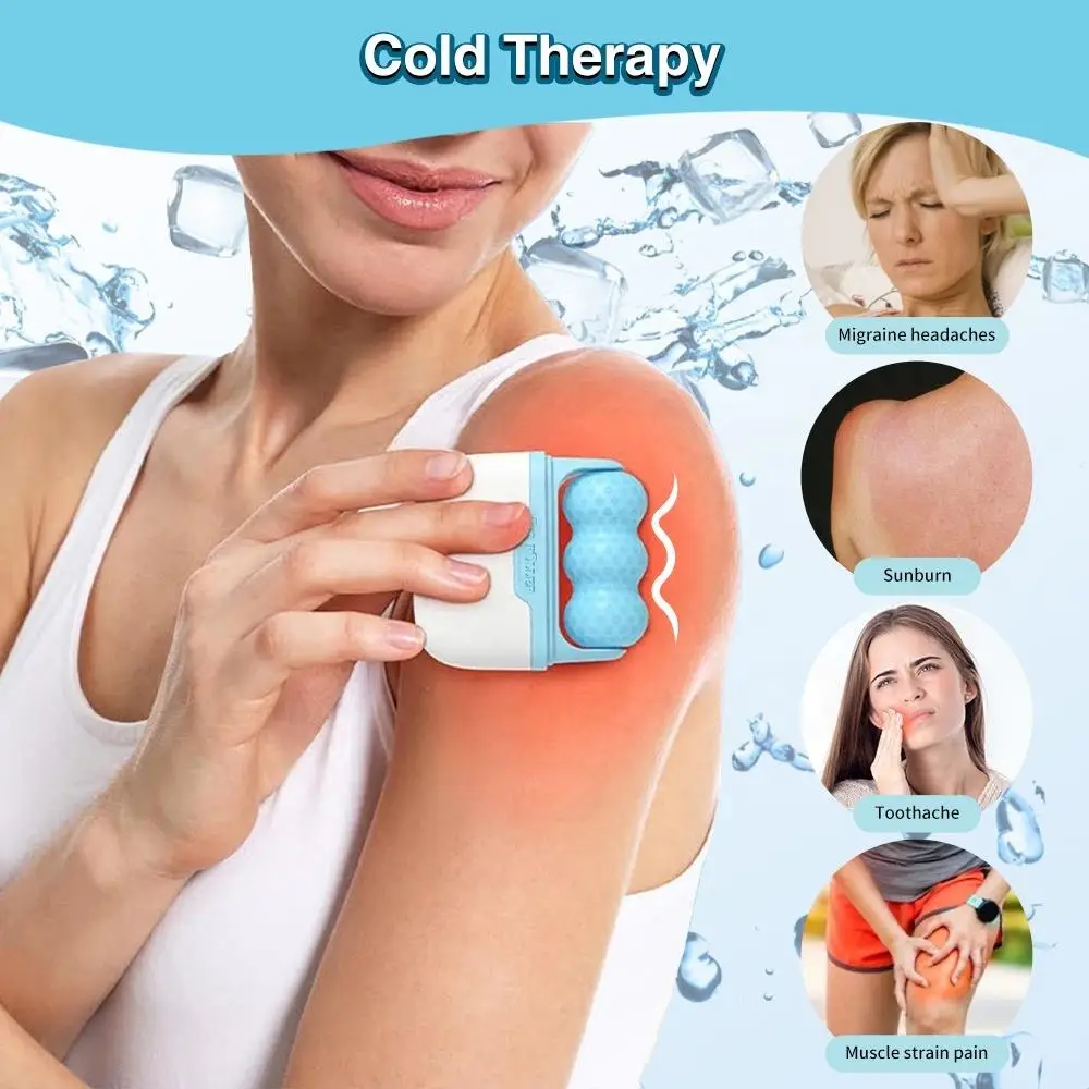 Ice Roller for Face & Body with Storage Case | Reusable Cooling Massage Roller for Facial Skincare, Puffiness & Refreshing Skin