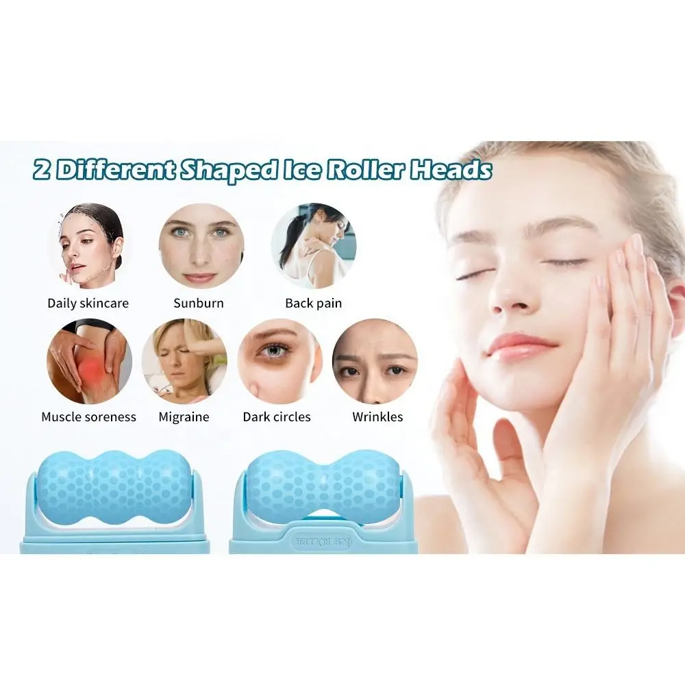 Ice Roller for Face & Body with Storage Case | Reusable Cooling Massage Roller for Facial Skincare, Puffiness & Refreshing Skin