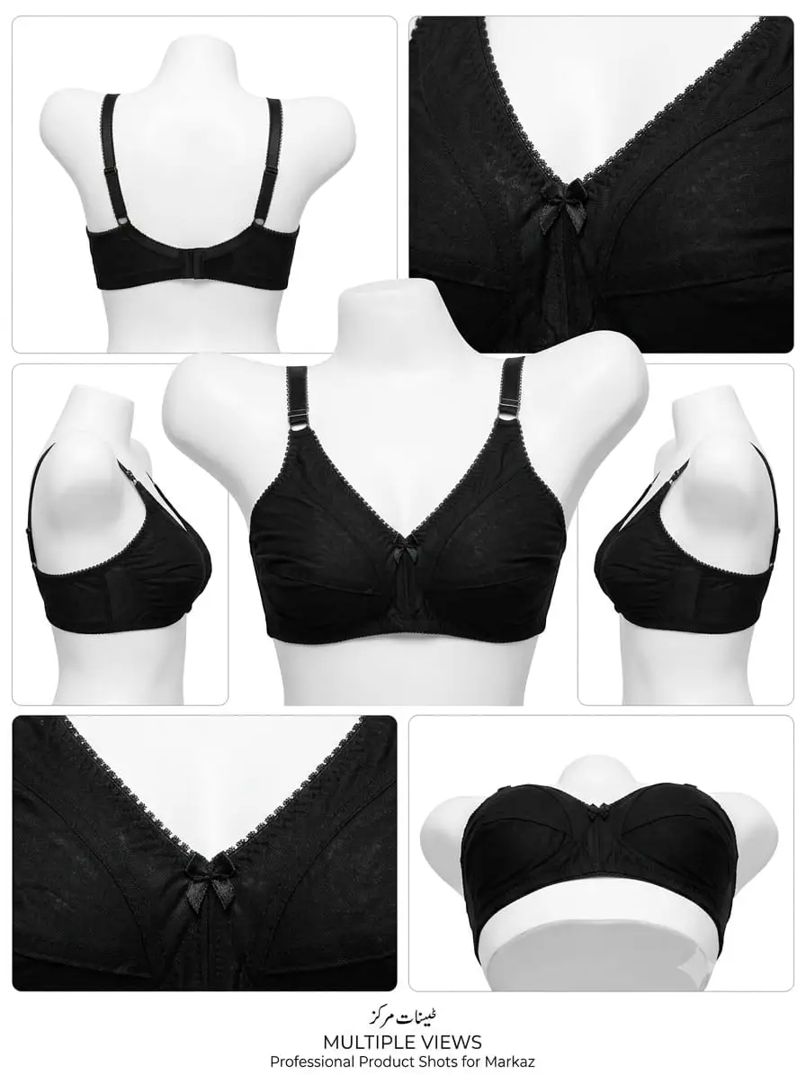 Cotton Plain Comfortable And Lightweight Plunge Bra