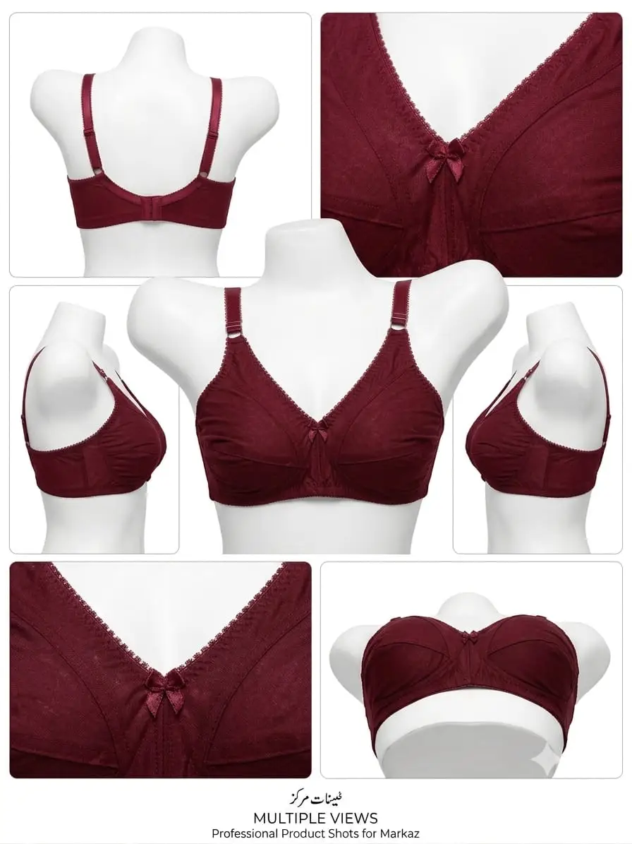 Cotton Plain Comfortable And Lightweight Plunge Bra