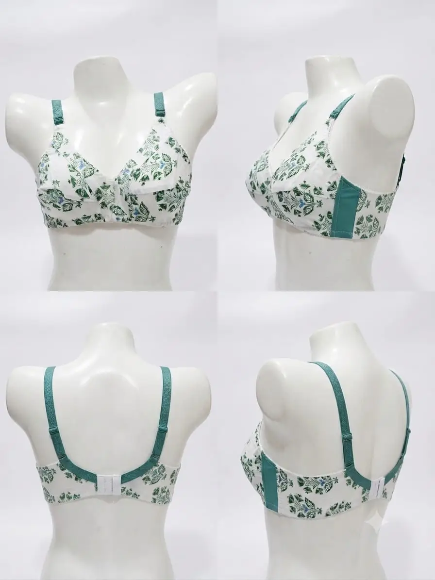 Cotton Printed Comfortable And Lightweight Plunge Bra