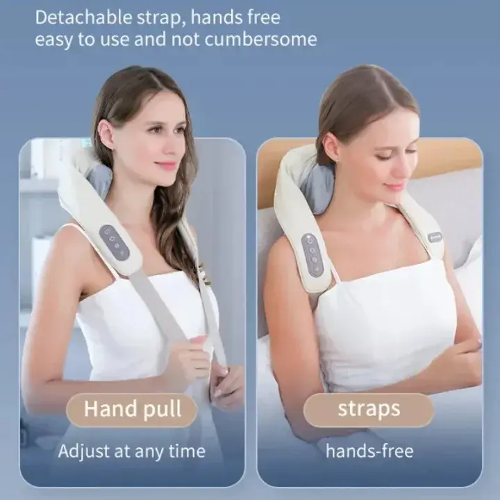 Shoulder and Back Massager all in one Electric Neck & Shoulder Massager with Heat – Deep Tissue Kneading, Pain Relief for Trapezius, Cervical, Abdominal Muscles – Ergonomic Design, Adjustable Intensity, Portable Stress Relief Device By Usman's Hub
