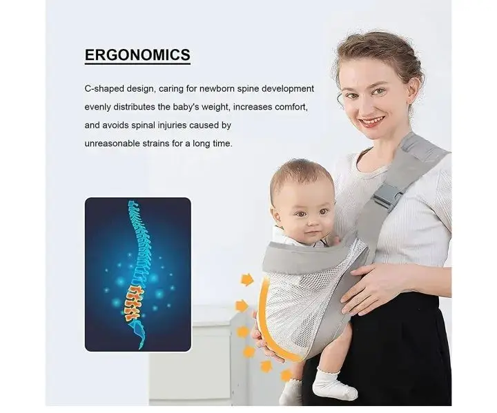 Adjustable Newborn Baby Carrier Sling Wrap Breathable Backpack Shoulder Strap For Baby Feeding