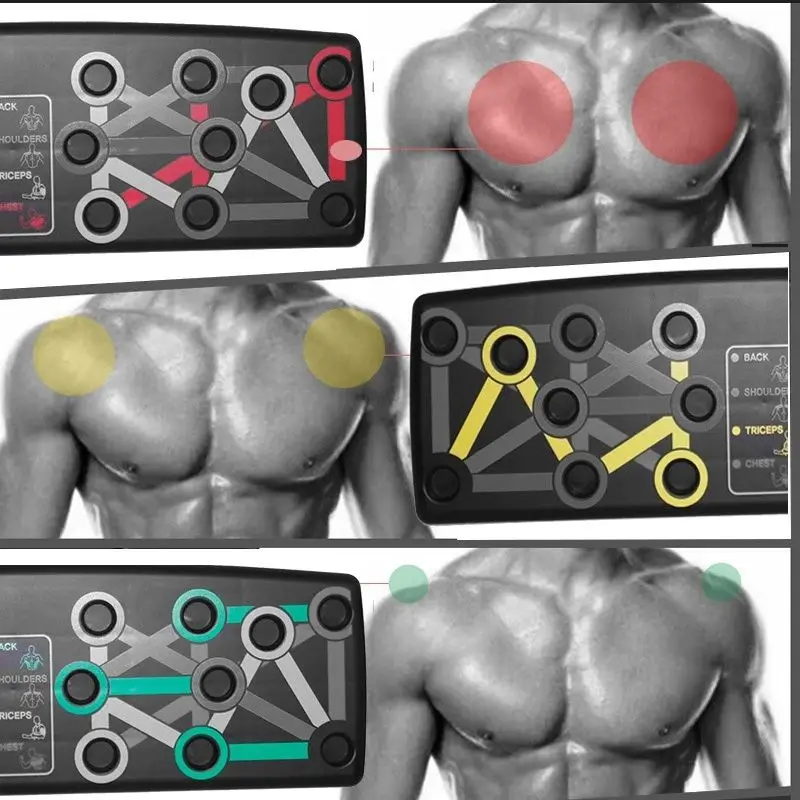 9 IN 1 Push Up Rack Board System Comprehensive Fitness Exercise Workout Pushup Stands