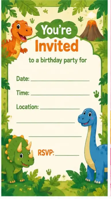 Happy Birthday Birthday Invitation cards for kids