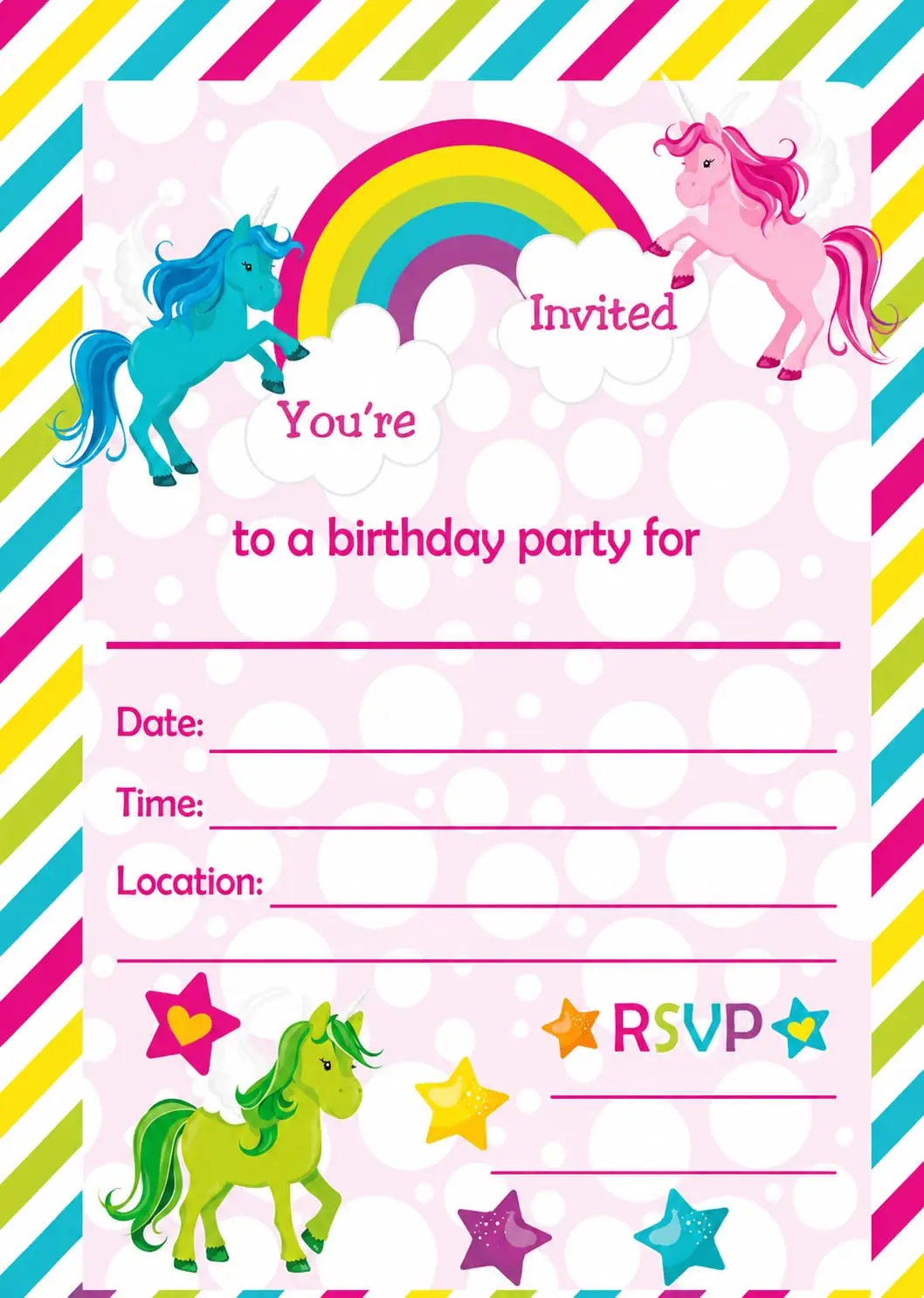 Happy Birthday Birthday Invitation cards for kids