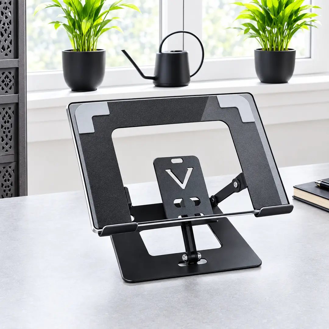 Foldable Laptop Phone Tablet Stand – Desktop Multifunctional Phone Stand & Laptop Lifting Support