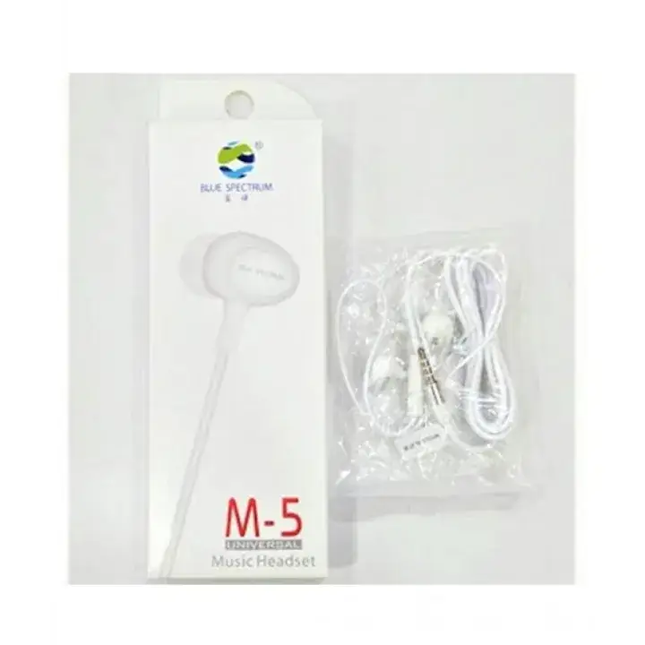 Blue Spectrum M5 Handsfree | High-Quality Stereo Earphones with Deep Bass Sound | Wired Headphones for All Mobile Phones