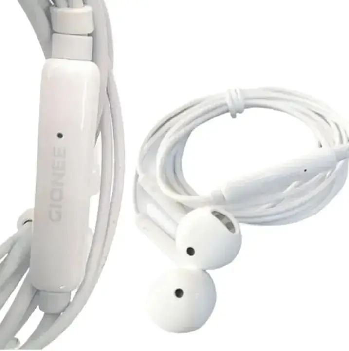 Gionee 100% Original Wired 3.5mm Handsfree Imported Gaming Earphones High Quality Deep Bass Sound In-Ear Handfree Gaming Headphones For Android Mobile Phones / Music Earphone With Built-In Mic Crystal-Clear Audio Deep-Bass