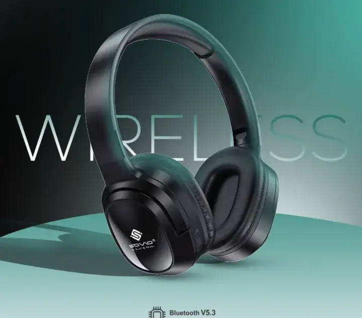 CRAZY BASS SHP 550 FOLDABLE WIRELESS HEADPHONE EARBUDS BLUETOOTH HANDFREE FOR ALL CELL PHONES