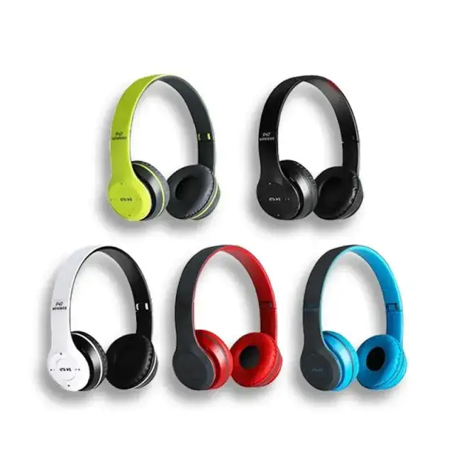 Wireless Headphones, P47 Bluetooth Foldable Headset with Microphone Support FM Radio TF for PC TV Smart Phones & Tablets Etc
