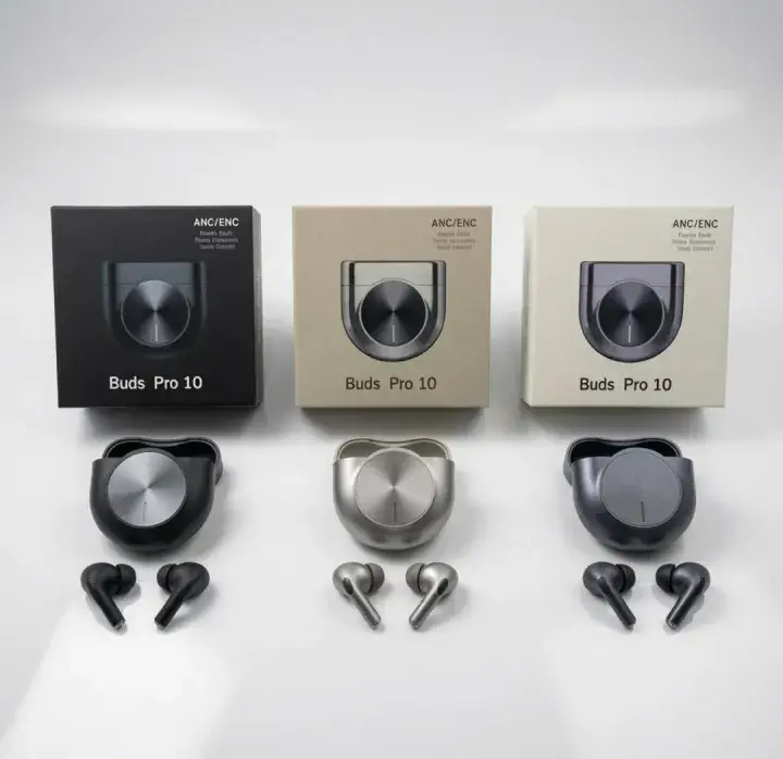 Buds Pro 10 TWS Wireless Earbuds | Bluetooth 5.3 | ANC ENC Noise Cancellation | HiFi Stereo Sound | Deep Bass | Touch Control | Clear Calling | Long Battery Life ST MOBITECH
