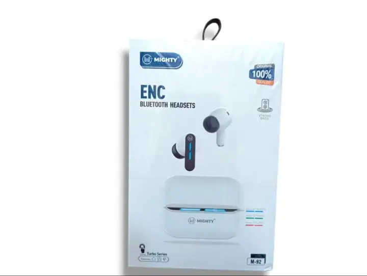 Mighty M-92 ENC Bluetooth Headsets | True Wireless Earbuds with Noise Cancellation, Strong Bass & Charging Case