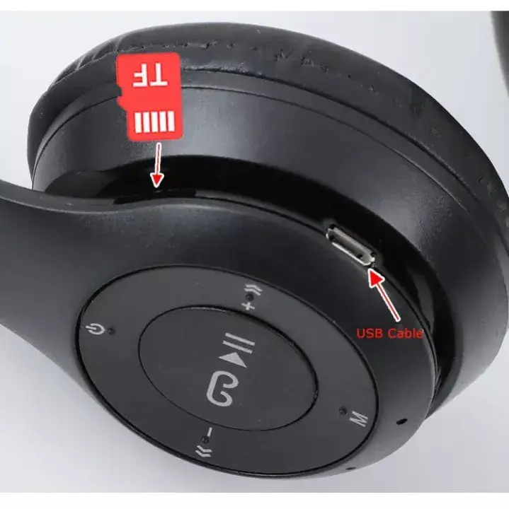 P47 On Ear Wireless Headphones Dynamic Plastic