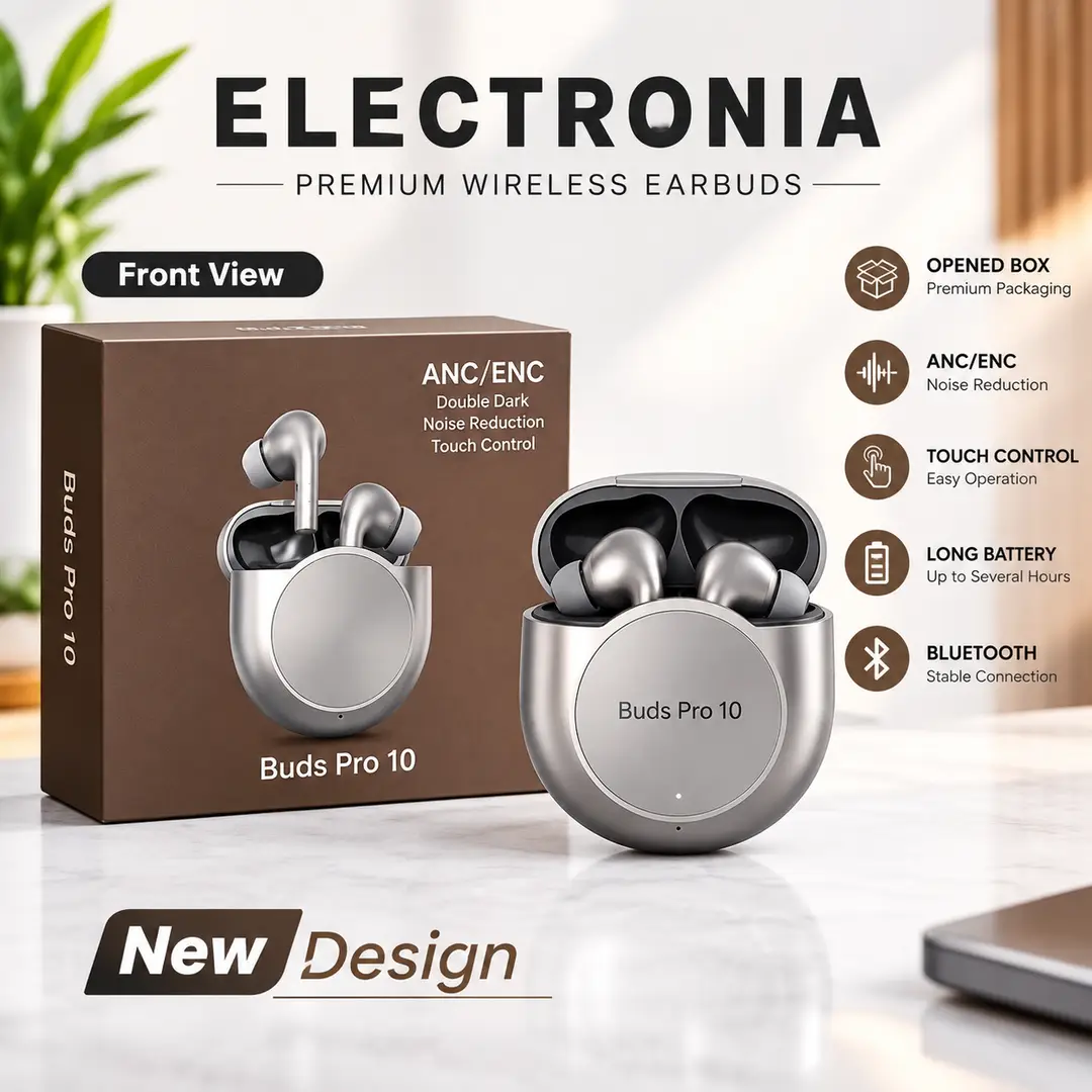 Buds Pro 10 TWS Earbuds with ANC/ ENC Touch Control