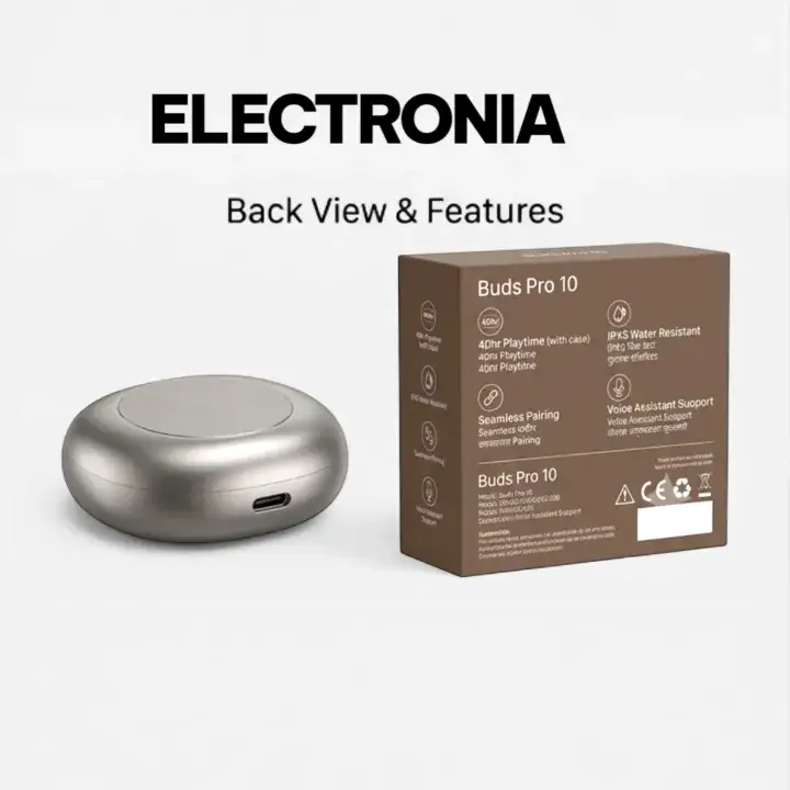 Buds Pro 10 TWS Earbuds with ANC/ ENC Touch Control