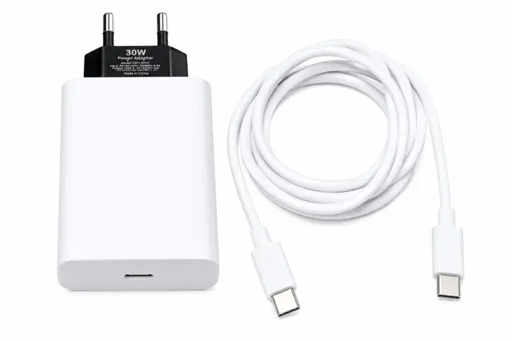 30W PD Fast Charger with USB C to USB C Cable | PD Fast Charging Adapter | Type C