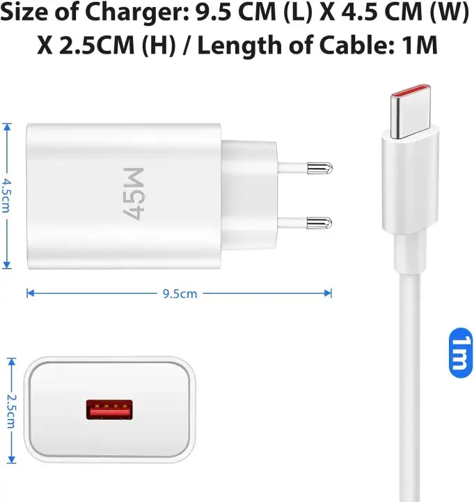 Original 45 W Infinix Charger Adaptor with and without Cable for Infinix Note 40 Pro 30 Pro 5G Zero 20 GT 10 Pro, USB Power Supply Plug Charging Plug Quick Charger Adapter Power Plug for Infinix Hot 40 Pro Note 30