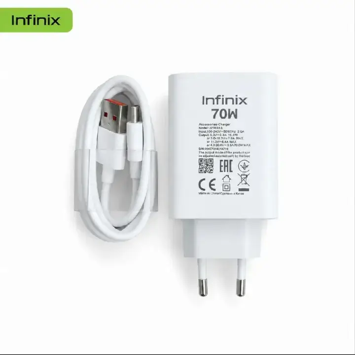 INFINIX 70W Fast Charger USB Type-C Cable Super Charging
