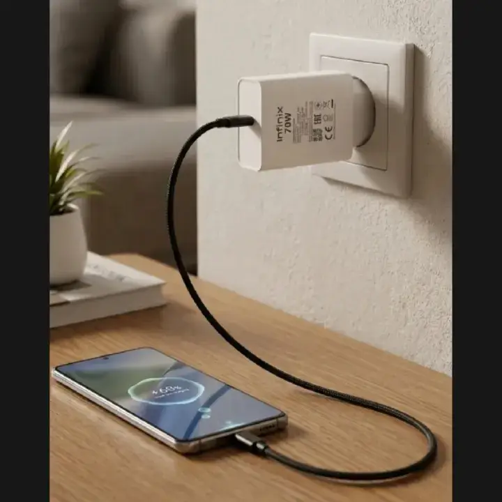 INFINIX 70W Fast Charger USB Type-C Cable Super Charging