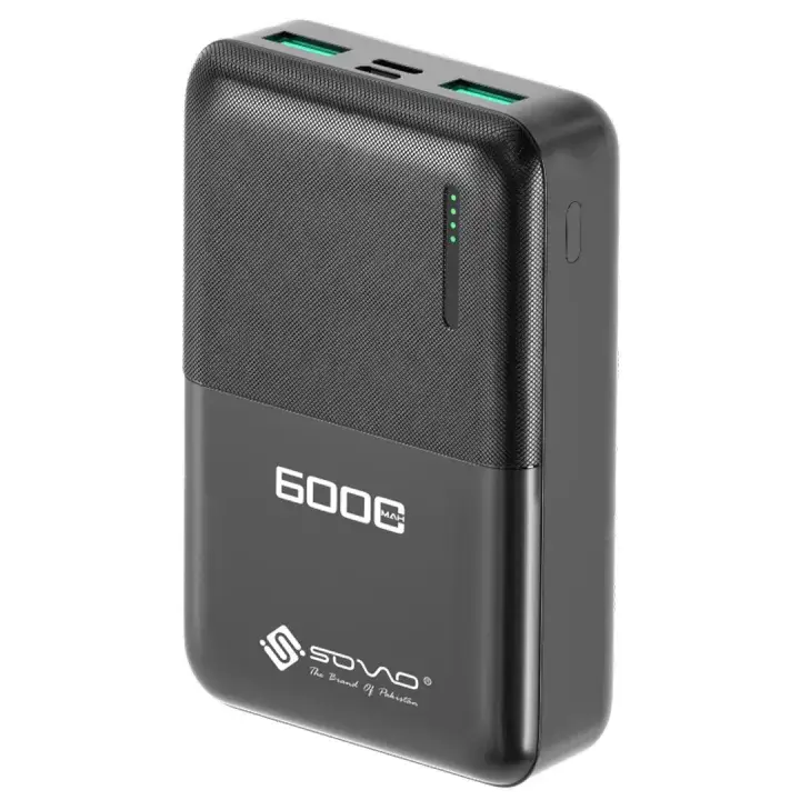 100% Original 6000MAH Mini Power Bank 2.4A Super Fast Power Bank SPB-696