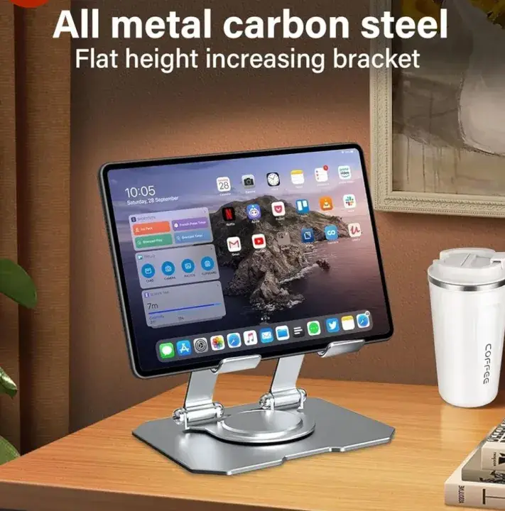 Mobile Phone Stand holder - table stand - office stand - 360° rotation - metal mobile stand - tablet stand