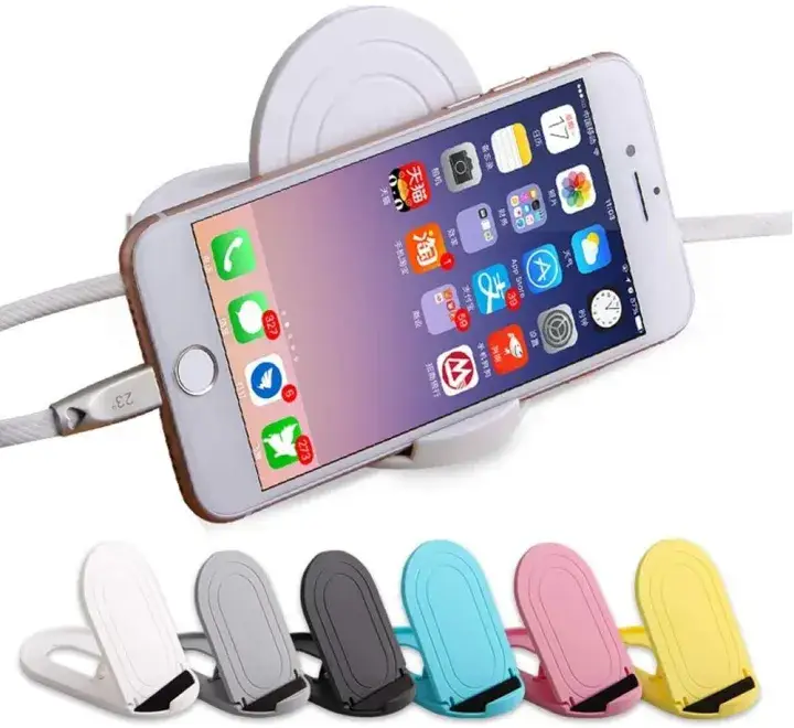 Universal Foldable Desktop Stand Multi-Angle Adjustable Mount for Smartphones and Tablets