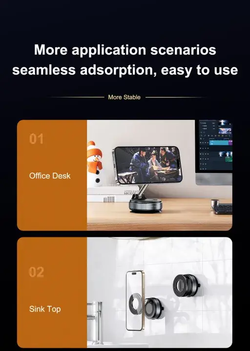 Newest K007 Universal 360 Degree Car Mobile Phone Holder with Strong Magnets Magnetic Car Desk Stand Direct Factory Supply