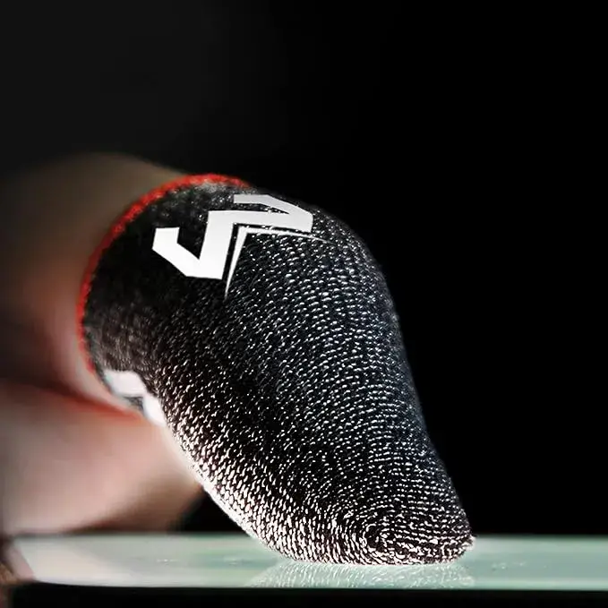 Gaming Finger Sleeves Pair | PUBG Mobile Finger Sleeves | Anti Sweat Breathable Thumb Sleeves | Touch Screen Gaming Gloves for PUBG, Free Fire, COD Mobile