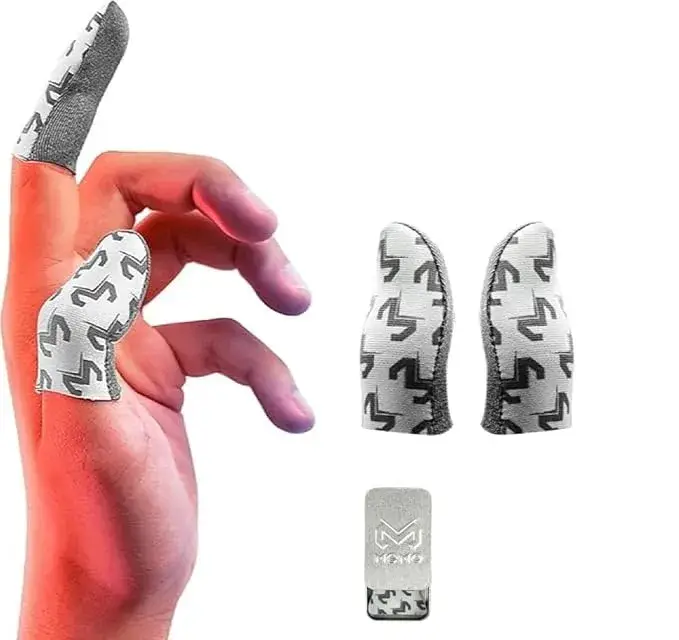 Sweat Proof Sensitive Touch Screen Memo Gaming Finger Sleeves for Mobile Game, Anti-Sweat Breathable Seamless Thumb Finger Sleeve for Gaming