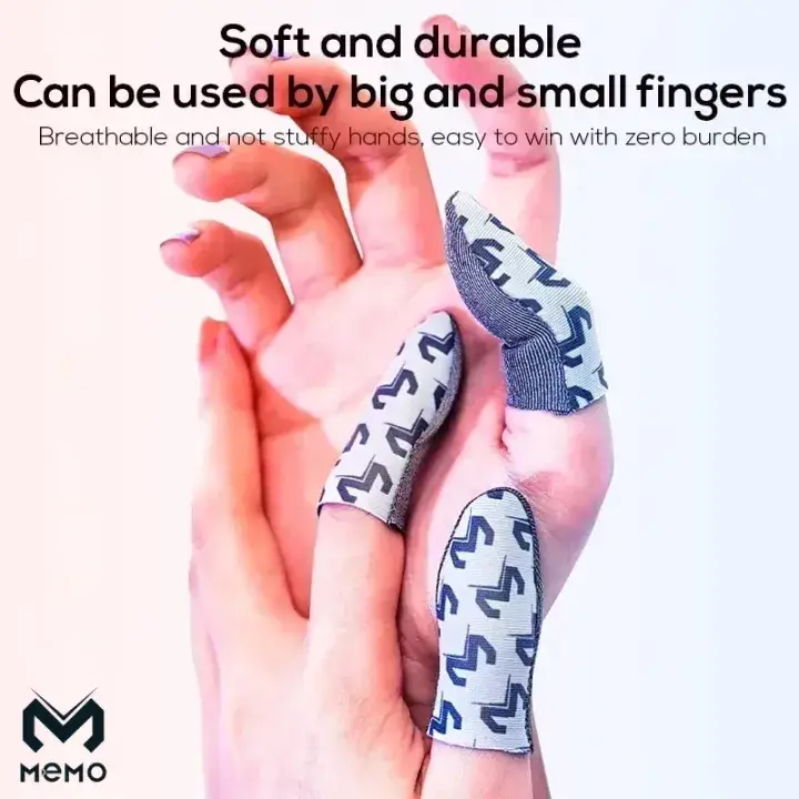 Sweat Proof Sensitive Touch Screen Memo Gaming Finger Sleeves for Mobile Game, Anti-Sweat Breathable Seamless Thumb Finger Sleeve for Gaming
