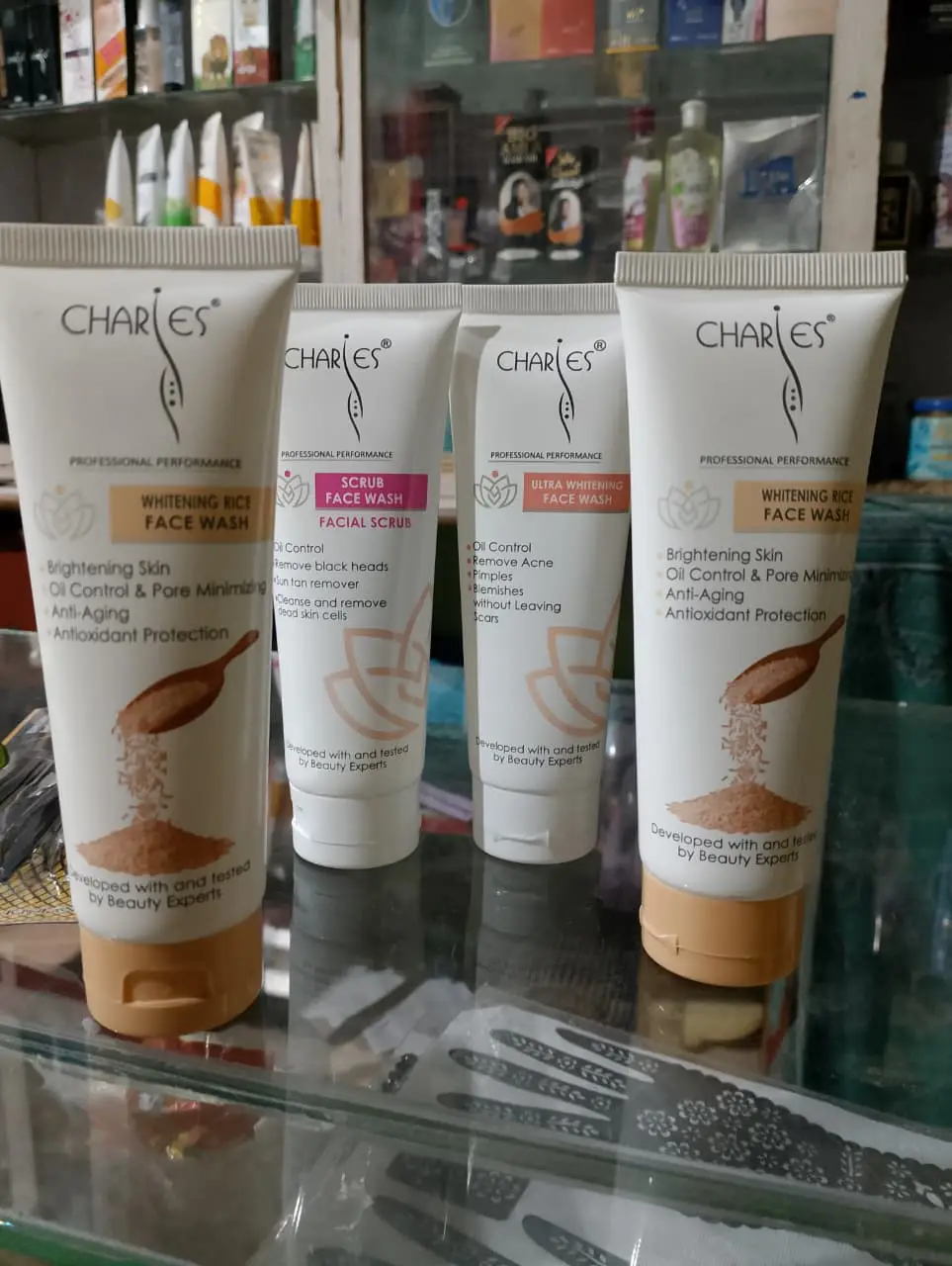 Charles Professional Whitening Rice Face Wash & Scrub | Deep Cleansing & Anti-Aging Formula