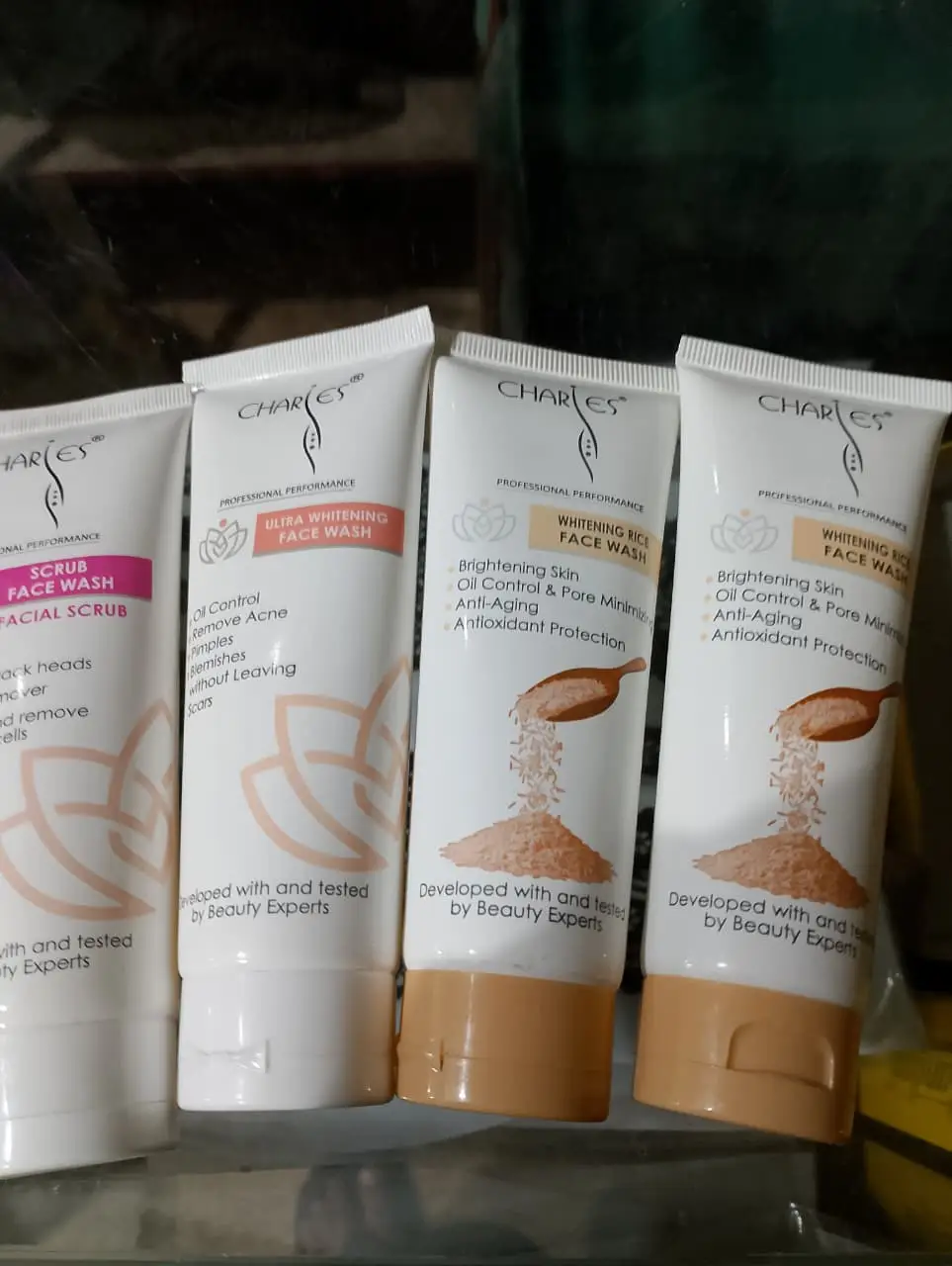 Charles Professional Whitening Rice Face Wash & Scrub | Deep Cleansing & Anti-Aging Formula