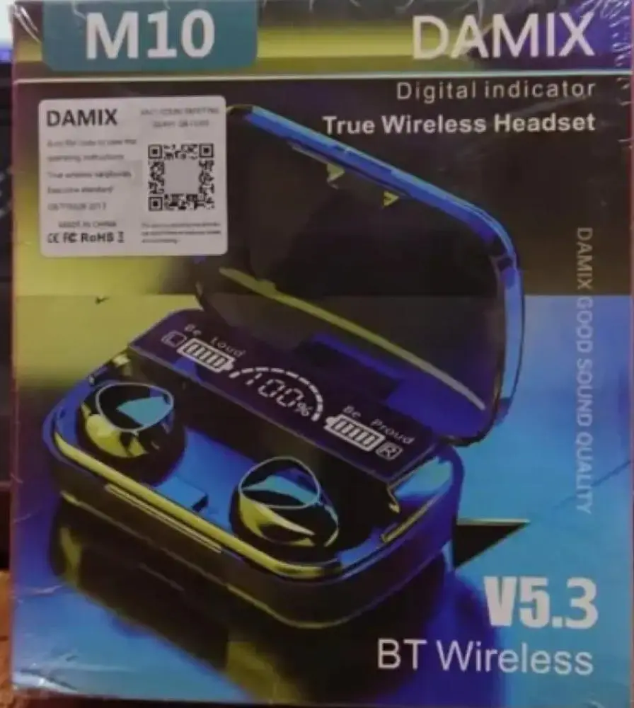Black Aux Input 10 Earbuds