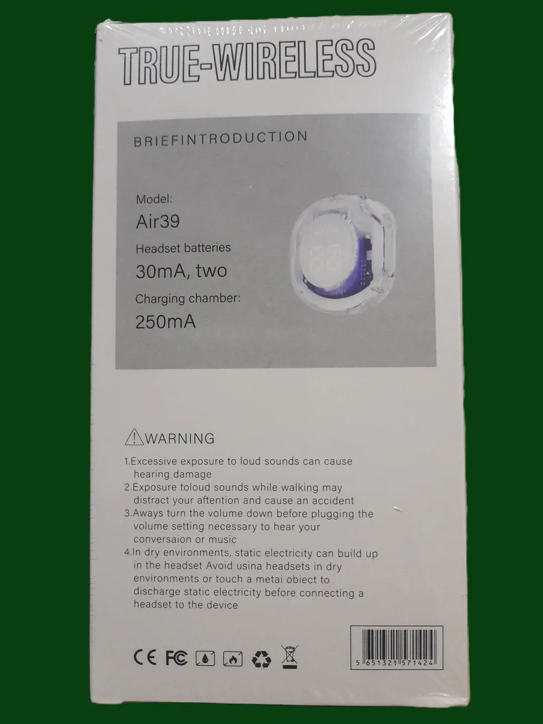 Smart Touch A-39 Earbuds With silicon cover