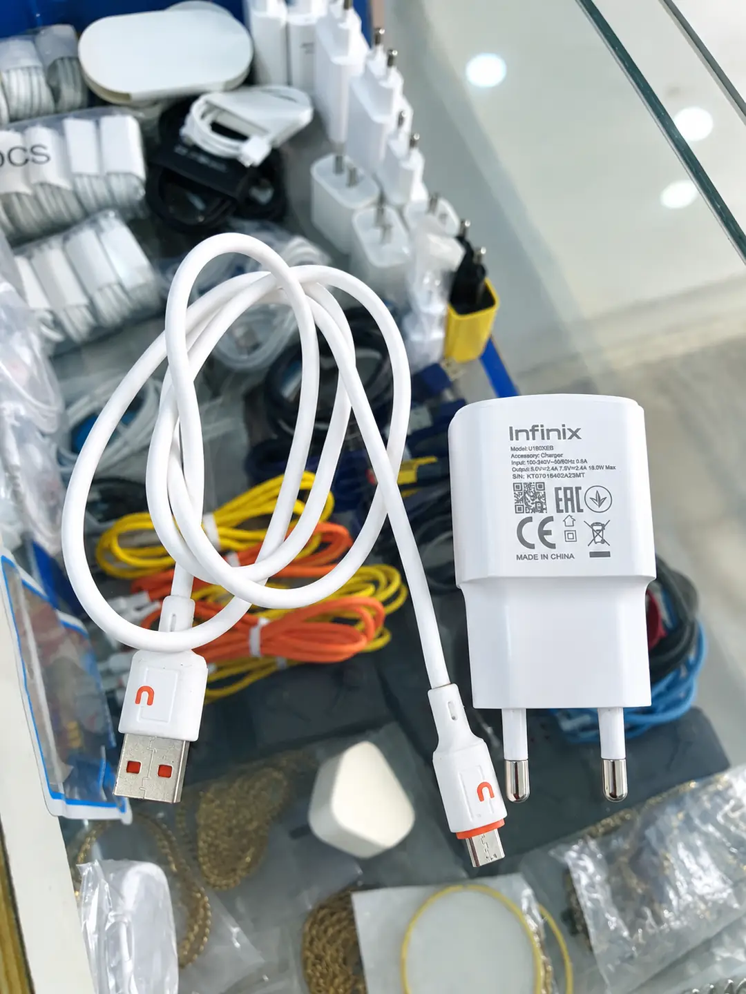 Infinix 18W Fast Charger with USB Cable – Model U180KEB