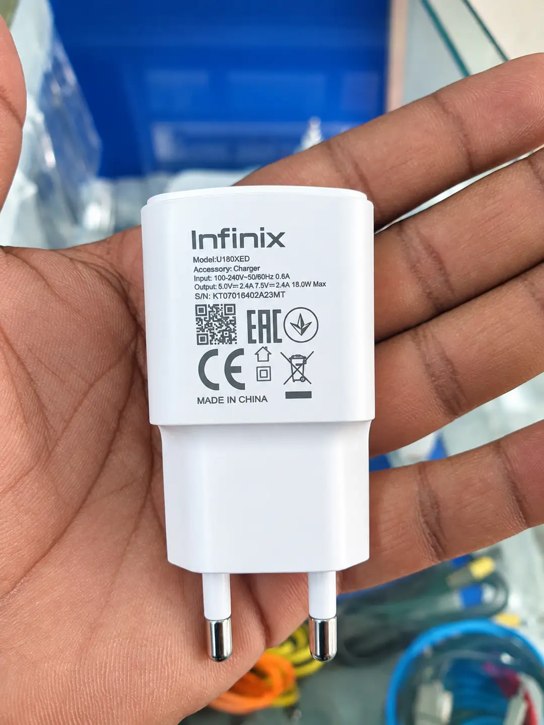 Infinix 18W Fast Charger with USB Cable – Model U180KEB